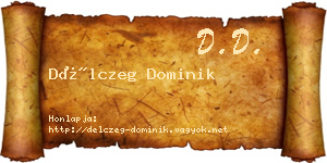 Délczeg Dominik névjegykártya